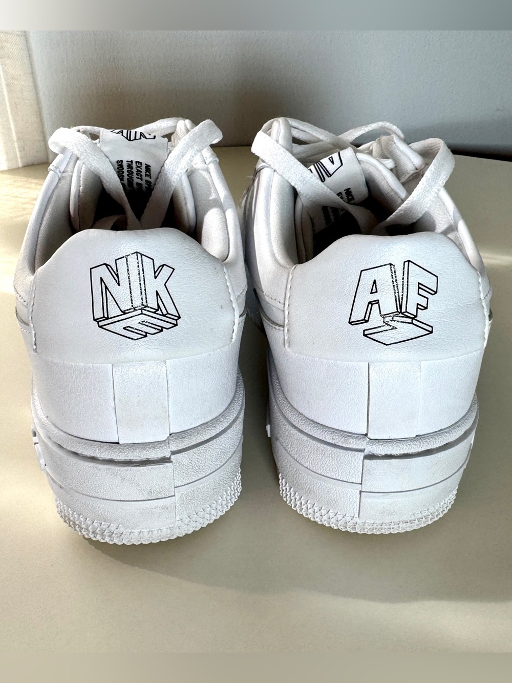 Nike Air Force 1 Pixel White Women’s 8 Platform Sneakers CK6649-100 - Picture 5 of 11